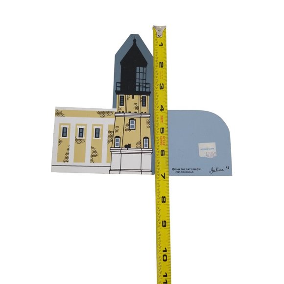 Cat's Meow Village Split Rock Lighhouse Signed Faline '95 & Seagulls Faline '98 - Picture 7 of 8